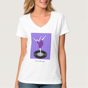 Eleganter Ballerina Dance T - Shirt - I Liebe Danc