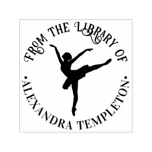 Eleganter Balletttänzer auf Pointe #2 Library Book Permastempel