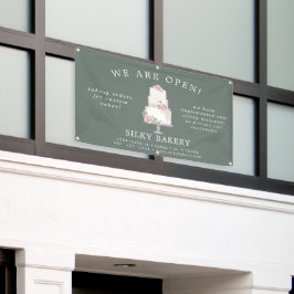 Eleganter Banner im Drei-Stufen-Cake-Store