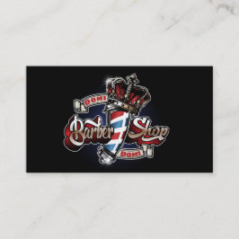 Eleganter Barberpol und Crown 2 personalisieren Visitenkarte