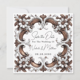 Eleganter barocker Rokoko Stil Save The Date