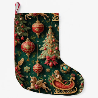 Eleganter barocker Weihnachtsfest Strumpf Kleiner Weihnachtsstrumpf
