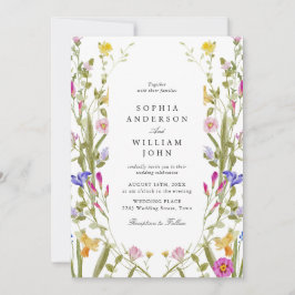 Eleganter Barockgarten Hochzeit der Blumen Einladung