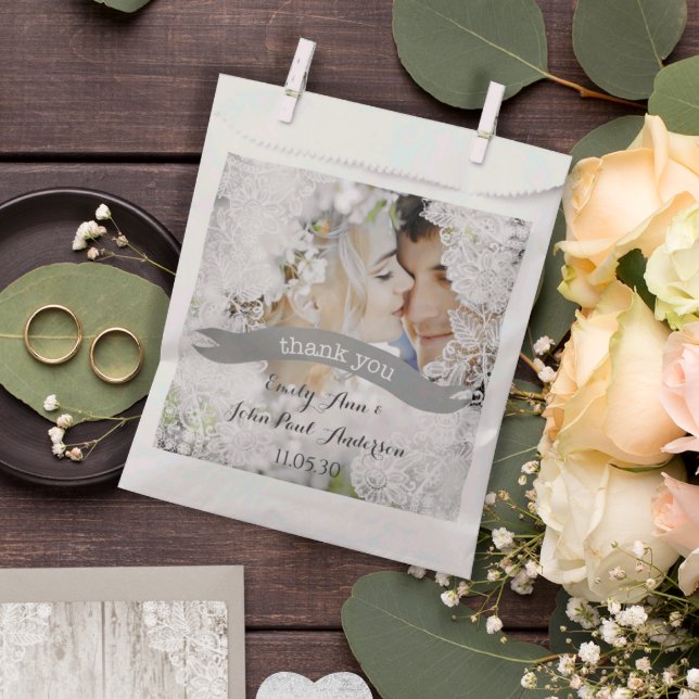 Eleganter Bauernhof Spitze Vielen Dank Geschenktütchen (Von Creator hochgeladen)