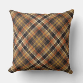 Eleganter Bauernhof und Land aussehen tartbraun Kissen