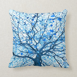 Eleganter Baum (blau) Kissen