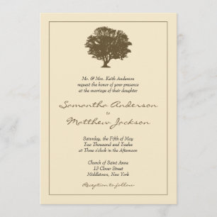 Eleganter Baum Hochzeit Einladung