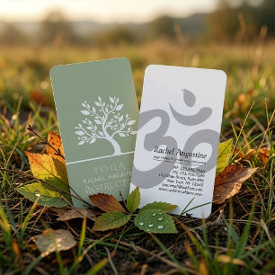 Eleganter Baum Yoga-Trainer Wellness-Lebenscoach Visitenkarte