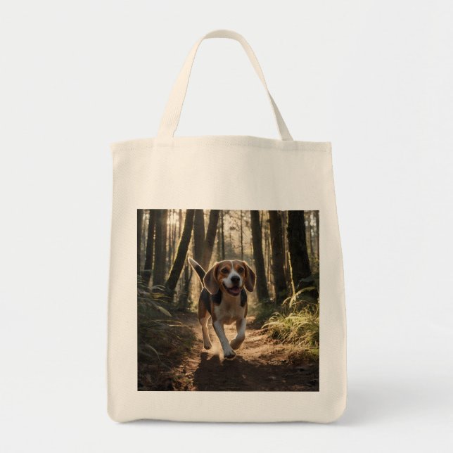 Eleganter Beagle Lebensmittelgeschäft Tasche (Vorne)