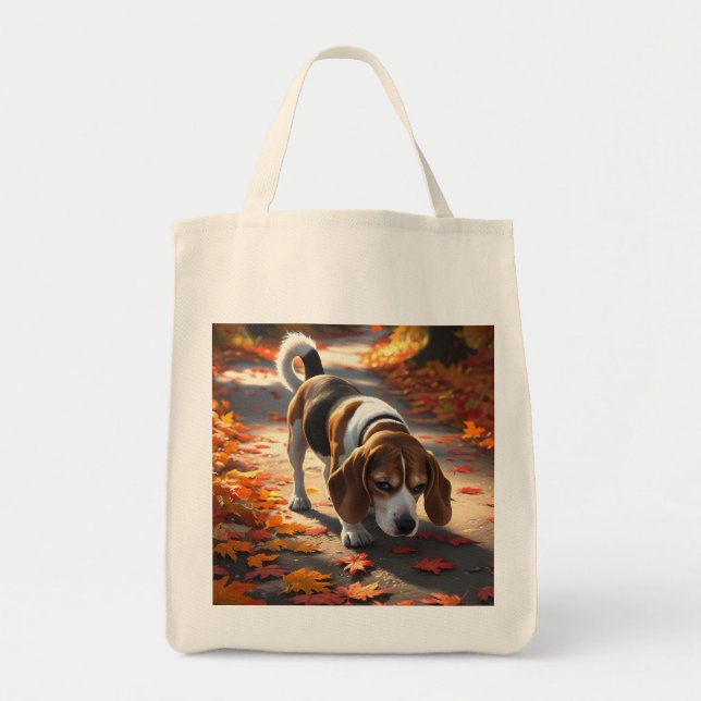 Eleganter Beagle Lebensmittelgeschäft Tasche (Vorne)