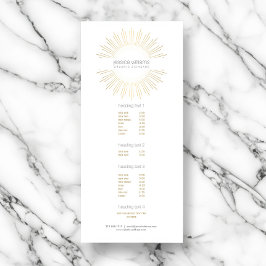 Eleganter Beauty Gold Sunburst Kosmetologe, Salon Werbekarte