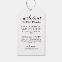 Eleganter Begrüßungskorb Geschenkanhänger