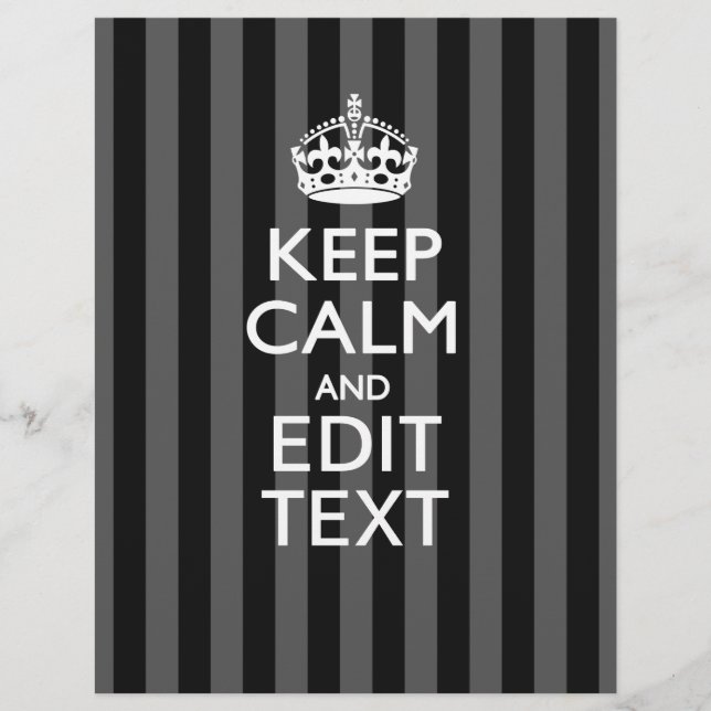 Eleganter BEHALT von CALM und Text auf schwarzen S (Vorderseite)