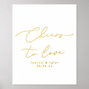 Eleganter Beifall zur Liebe Personalisierte Hochze Foliendrucke