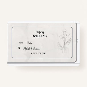 Eleganter Beige Wedding-Geschenk-Tag Ausweis