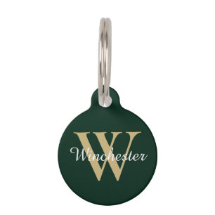 Eleganter, benutzerdefinierter Initial-Skriptname Haustiermarke