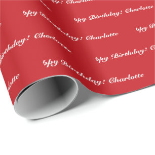 Eleganter, benutzerdefinierter, roter und weißer  geschenkpapier