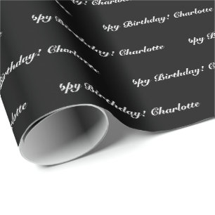 Eleganter, benutzerdefinierter, schwarz-weißer Sk Geschenkpapier