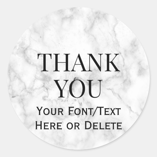 Eleganter, benutzerdefinierter Text/Schriftart Wei Runder Aufkleber (Vorderseite)