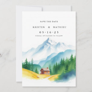Eleganter Berg Save The Date