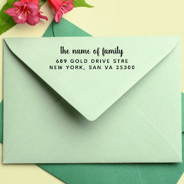 Eleganter Beruflicher Familienname und Kontakt Permastempel
