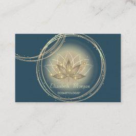 Eleganter Beruflicher, goldener Lotus Visitenkarte