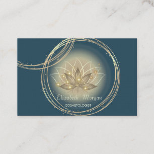 Eleganter Beruflicher, goldener Lotus Visitenkarte