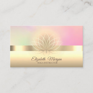 Eleganter Beruflicher Lotus Blume Yoga Instructor Visitenkarte