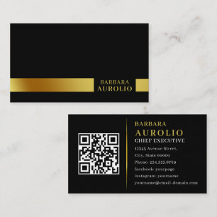 Eleganter Beruflicher Minimal Luxus QR Visitenkarte