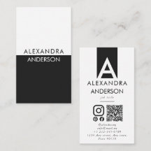 Eleganter Beruflicher Monogram Minimal QR Code