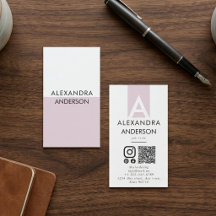 Eleganter Beruflicher Monogram Minimal QR Code