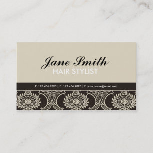 Eleganter beruflicher Vintager Retro Damast mit Visitenkarte
