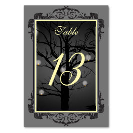 Eleganter bezauberter Forest Gothic-Blüh Tischnummer