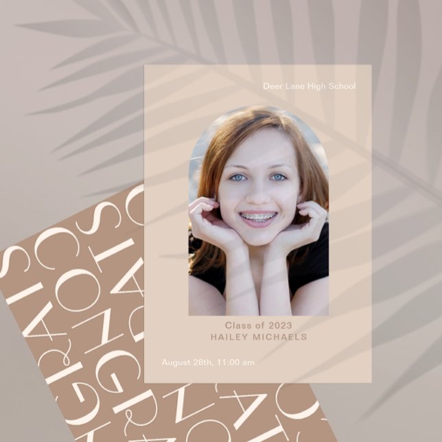 Eleganter Big Type Foto Abschluss Einladung (Von Creator hochgeladen)