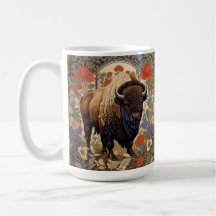 Eleganter Bison William Morris Inspiriert
