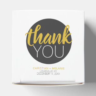 Eleganter Black Circle Gold Vielen Dank für Ihre H Geschenkschachtel