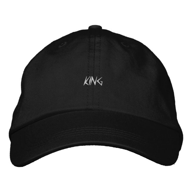 Eleganter Black Cotton Hut mit prominentem King Te (Vorderseite)
