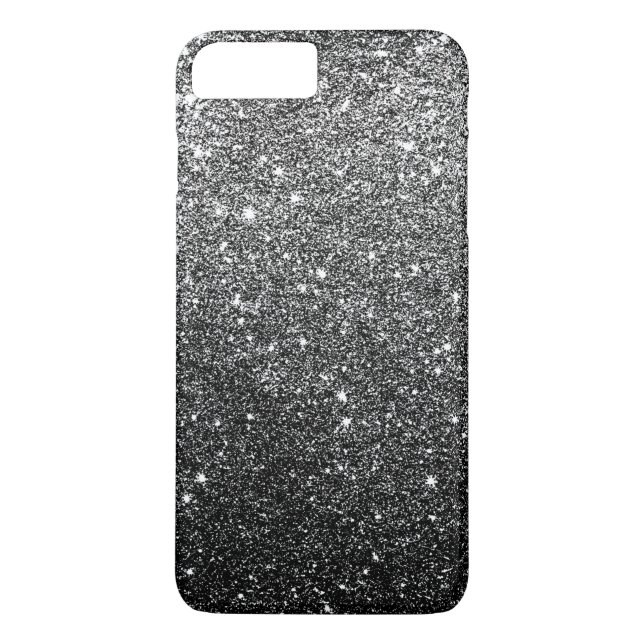 Eleganter Black Glitzer Luxus Case-Mate iPhone Hülle (Rückseite)