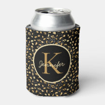 Eleganter Black Gold Leopard Cheetah Tierdruck