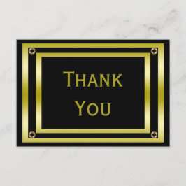 Eleganter Black & Gold Man's Danke