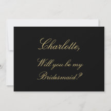 Eleganter Black Golden Beige Bridesmaid Vorschlag