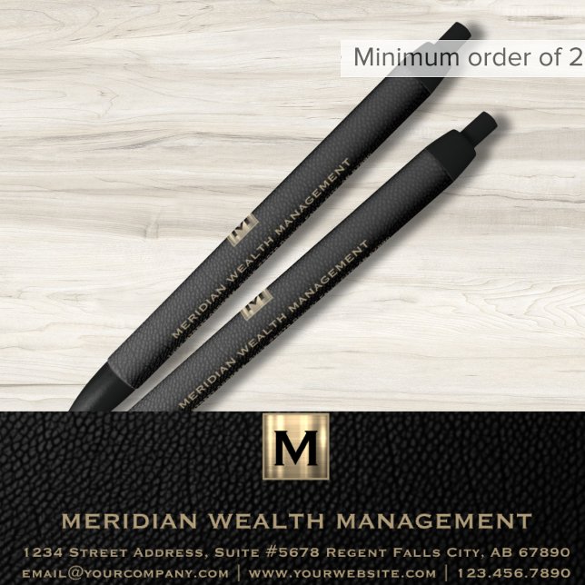 Eleganter Black Monogram Financial Planner Stift (Von Creator hochgeladen)