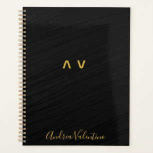 Eleganter Black Pattern Daily Planer