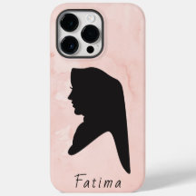 Eleganter Black & Pink Hijab Girl iPhone Fall