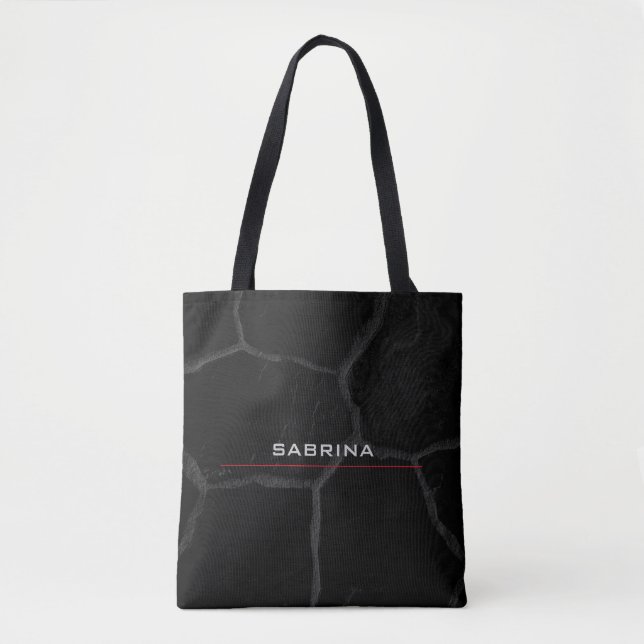 Eleganter Black Stone Minimalistisch stilvoll Mode Tasche (Vorderseite)