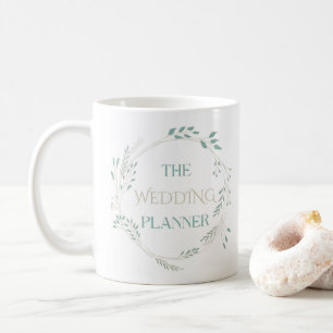 Eleganter Blätterkranz, Hochzeitsplaner Braut- Kaffeetasse