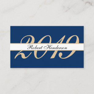 Eleganter, blauer Abschluss Telefonnummerkarte