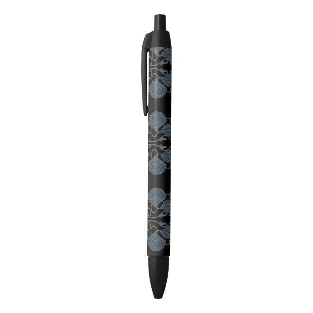Eleganter blauer Fächer Kugelschreiber (Oberseite (Vertikal))