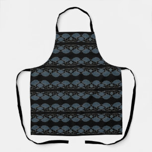 Eleganter blauer Fächer Schürze
