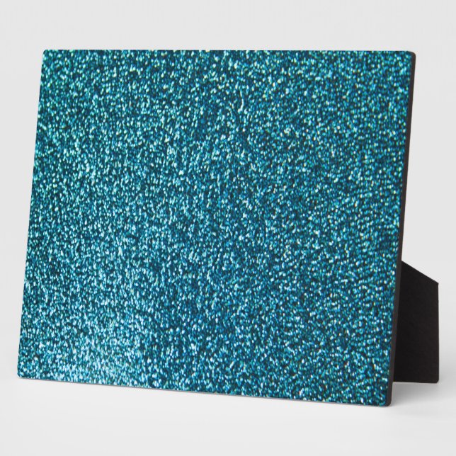 Eleganter blauer Glitzer Fotoplatte (Seite)